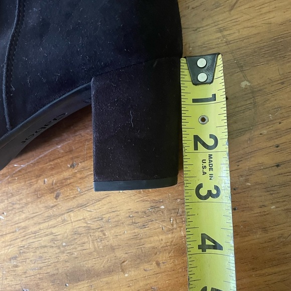 New GABOR Block Heel Black Suede Slouch Boot Uk Size 5 US 7.5 Eu 38 - Picture 5 of 9